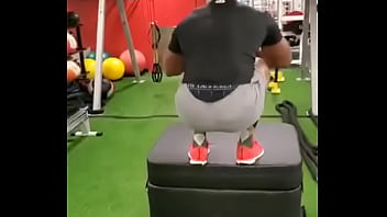 Preview 4 of Fat Cock Pounds Virgin Ass - Gym workout with a fat ass