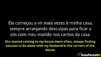 Preview 3 of Boobs On Tabke - Cuckquean - Nessa &eacute_poca eu queria ver o meu marido saindo com essa minha amiga