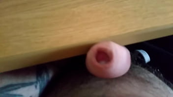 Preview 3 of Desi Multi Vedios - AMATEUR MAN CUMS USING TABLE PRE-CUM DRIPPING