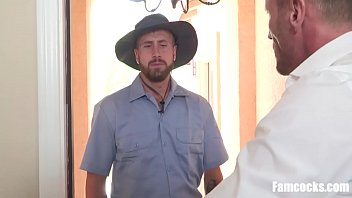 Preview 1 of Cewek Prawan Diperkosa - Mail Man Fucks step Dad &amp_ His