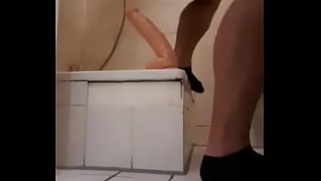 Preview 1 of Sil Thoda Sex - Hot guy in red tanga rides on dildo