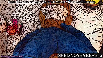 Preview 1 of Www Vucilp Xxx Com - Cartoonish Style Filter Debauched Taboo Sex And Point Of View Blowjob For Horny Step Dad Hard Big Cock,  Sexy Petite Ebony Girl Sheisnovember Wet Pussy And Big Ass Asshole Spread Open In Step Daughter Pink Pajamas Then Fucking By Msnovember