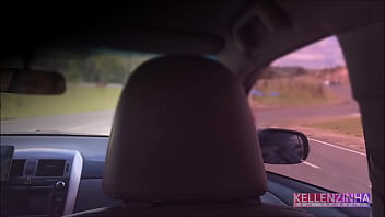 Preview 4 of 20 Years Hold - Kellenzinha se exibe para deixar o motorista do Uber nervoso
