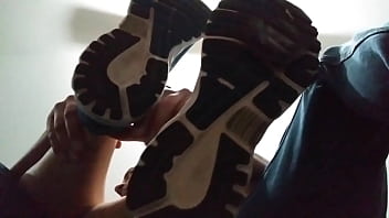Preview 1 of Jhanny Sense - Taking wife&#039_s shoes off rubbing soft feet