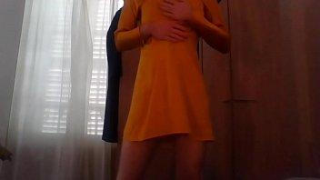 Preview 1 of Brooke Haven Derrick Pierce - Super sexy yellow office dress