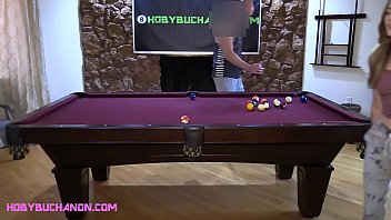 Preview 1 of Pregnant Drool - Karla Kush Cheats at Pool &amp_ Gets Roughly Face Fucked &amp_ Pussy Pounded as Punishment