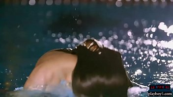 Preview 4 of Kianna Dior Sucks Son - Petite body teen Vi Shy gives swimming pool striptease