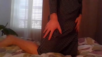 Preview 2 of Hand Blood - Crossdresser secretary in a sexy tight dress