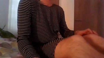 Preview 3 of Hand Blood - Crossdresser secretary in a sexy tight dress