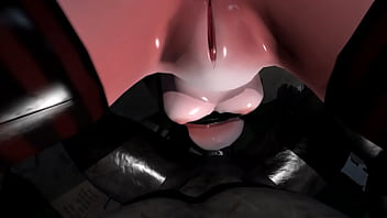Preview 1 of Latex Carsuit - Mavis sucks Monstercock upside down