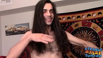 Preview 1 of Mather With Son Shemal - Straight thuggish dude wanking cock until spilling a load