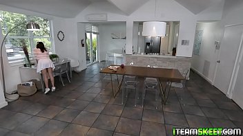 Preview 1 of Taboo Step Mom Son Sex - Petite princess arches her back as the studs insert his penis deep into her tiny cunt
