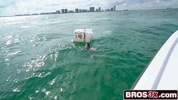 Preview 1 of Tp8 Dildohtml - Cuban Hottie Gets Rescued and Banged On a Boat - Vanessa Sky