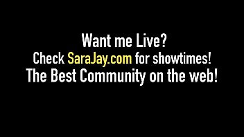 Preview 1 of Sophia Lieon - Huge Titty Big Butt Sara Jay Face Fucks Hard Dick On Webcam!