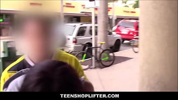 Preview 1 of Cgfbghcx - Black Teen Shoplifter Rough Fucked By White Officer