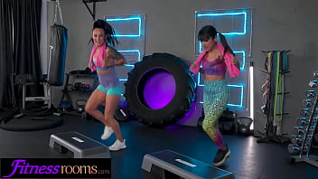 Preview 1 of Mia Seks - Fitness Rooms Lexi Dona lesbian pussy eating orgasm with Latina gym babe