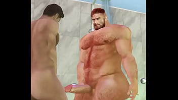 Preview 4 of Aunties Lanja Puku Dengulata - licky quarterback couldn&#039_t resist handsome ted karras in football showers
