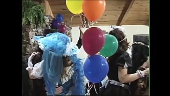 Preview 1 of Speak Polish - Amazing brunette Vivienne in interesting fursuit rides cock for best orgasm