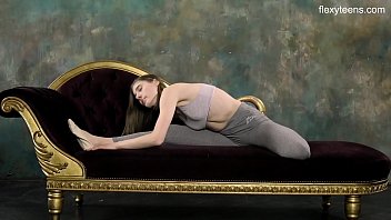 Preview 1 of Smooll Garlss Sax - Super hot naked gymnastics with Klara Lookova