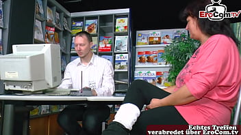 Preview 1 of Katja Kean Hospital - Deutsche reife Mutter geht zum Job Interview und wird gefickt