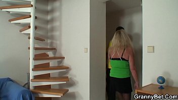 Preview 2 of Www Jasmisex Com - Old blonde granny and boy