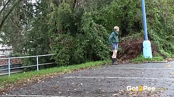Preview 4 of Thai Babys Sxe - Public Pissing For Desperate Blonde