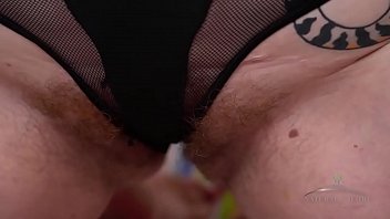 Preview 1 of Anti Beag Ass Vido - Up close and personal rubbing that HAIRY pussy and fingering herself