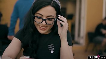 Preview 2 of Abiba Casting - Tinder date threesome fuck with a busty blonde sexdoll