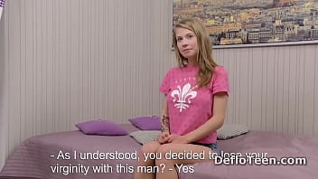 Preview 1 of Kajal3xx - Sweet virgin Gwyneth Petrova loses virginity to an older guy