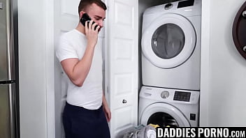 Preview 1 of Sex Wiht Sesther - DaddiesPorno.com - Manuel Skye &amp_ Ryan Jacobs - Twink gets stuck in a washing machine and gets an ass fuck