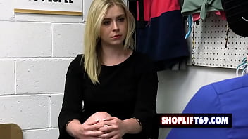 Preview 1 of Hard Youg Pussy - Hot blonde teen Krissy Knight fucked by the LP officer for stealing lingerie at the store