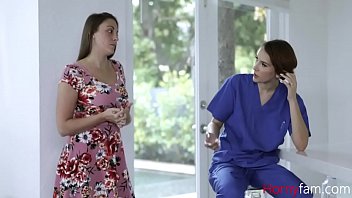 Preview 1 of Big Bokb Mom - Nurse stepSISTER Fucks Her Hurt HORNY stepBROTHER- Natalie Porkman