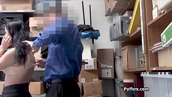 Preview 3 of Milla Vincent Sex Videos - Busty Latina thief gets fucked at the storage room