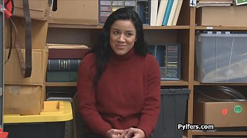 Preview 1 of Milla Vincent Sex Videos - Busty Latina thief gets fucked at the storage room