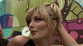 Preview 3 of Ghana Wwwbn - Blonde public d. in restroom