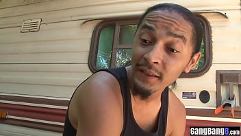 Preview 1 of Jasmine James Ella Hughes - Crazy black guys puts big thing in MILFs wet pussy