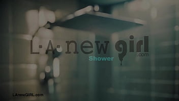Preview 1 of Secretary Montok - Enchanting brunette model took a shower