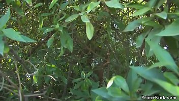 Preview 4 of Heyzocom 0316 - Shackled blonde in underwear in public