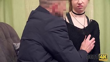 Preview 3 of Need Two Cock - Debt4k. La encantadora pelirroja Alice Klay deber&iacute_a chupar y montar la polla del cobrador de pr&eacute_stamos
