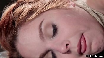 Preview 2 of Wwww Xxxc D - Redhead slut in backbend bondage caned