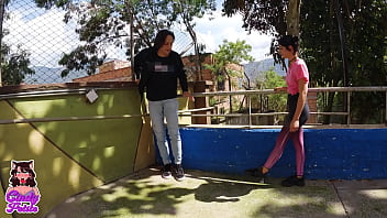Preview 1 of Asian Nurse Bathroom - Training outside i know a tall guy who wanted to teach me cardio and i accepted
