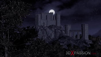 Preview 1 of Ava Addams New Videos 2018 - 3d sexy dickgirl satanic witch fucks a young brunette the dark castle