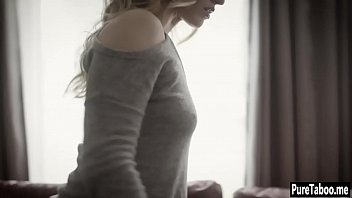 Preview 1 of Sasha Grey Massage - Nasty blonde with small tits jumped on a guys big cock