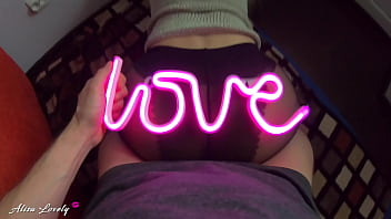 Preview 4 of Halebud Mobe Sax - Romantic Sex Amateur Couple under the Light of a Pink Lamp LOVE