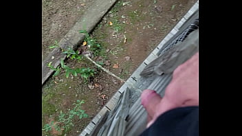 Preview 2 of Clothes Swap Game - Amateur Guy Pissing Off Porch In Public