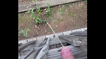 Preview 4 of Clothes Swap Game - Amateur Guy Pissing Off Porch In Public