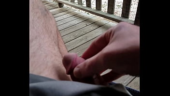 Preview 4 of Lesbians Sucking Assholes Tubes - Amateur Old Guy Masturbating On Porch