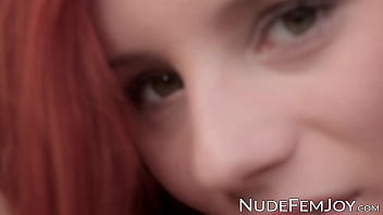 Preview 4 of Bokep Cewe Gemuk - Pale redhead shows off her impeccable hips and her titties
