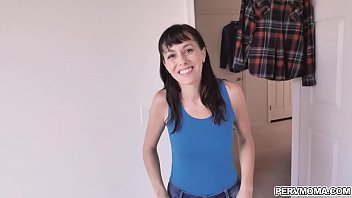 Preview 1 of Huynh Anh - Hot brunette stepmom Alana Cruise loving stepsons rod licking it from balls to tip