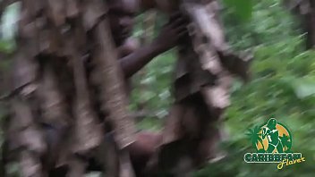 Preview 1 of Indian Xxx Vedioe - Juicy Caribbean bbw milf fucks young n. in forest